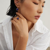 Gembea Jewelry Lazuli Days Series Blue Halo Ring