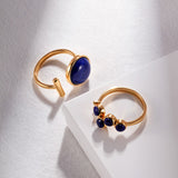 Gembea Jewelry Lazuli Days Series Blue Halo Ring