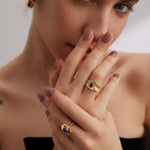 Gembea Jewelry Lazuli Days Series Sunlit Depths Wide Ring