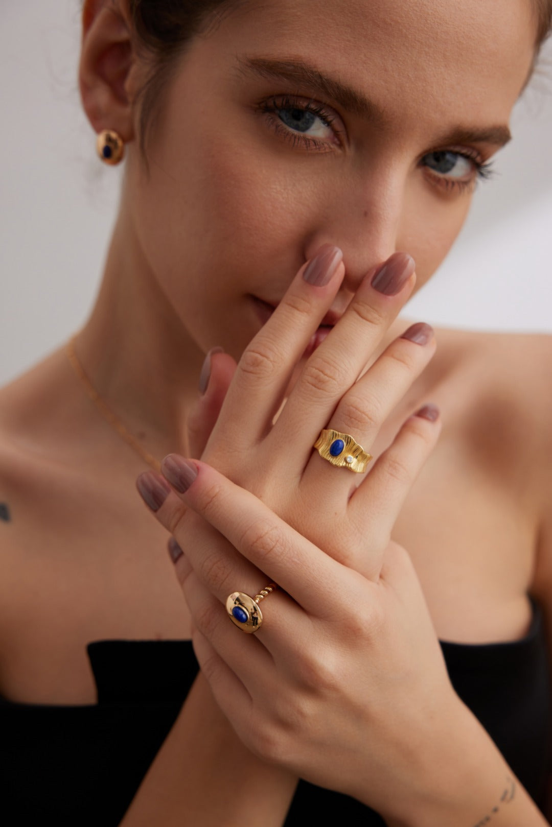 Gembea Jewelry Lazuli Days Series Sunlit Depths Wide Ring