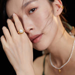 Gembea Jewelry Gold Silver Pearl Ring