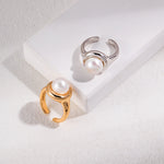 Gembea Jewelry Gold Silver Pearl Ring