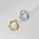 Gembea Jewelry Metal Surrounding Pearl Ring
