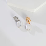 Gembea Jewelry Metal Irregular Baroque Pearl Earrings