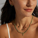 Gembea Jewelry Summer Vacation Green Agate Beaded Necklace