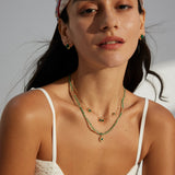 Gembea Jewelry Summer Vacation Green Agate Beaded Necklace