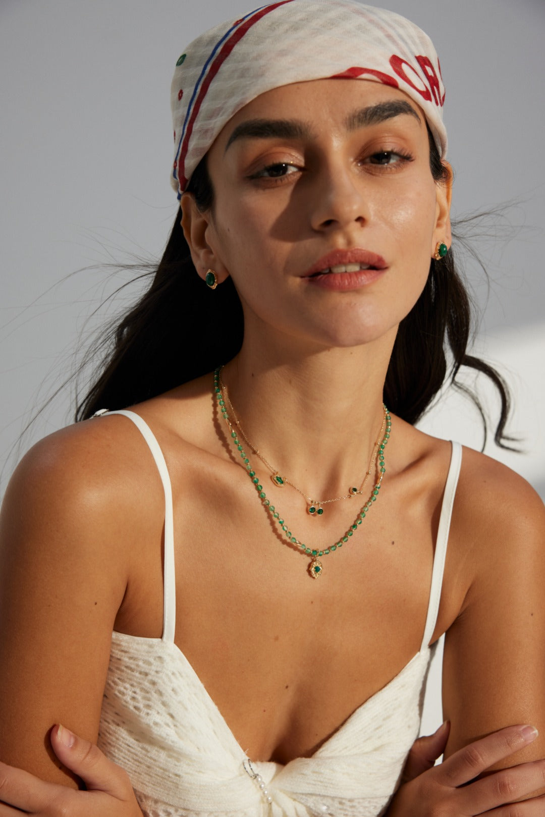 Gembea Jewelry Summer Vacation Green Agate Beaded Necklace