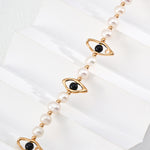 Gembea Jewelry Eyes Shaped Black Agate Pearl Necklace