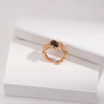 Tiger's Eye Stone Open Ring-Gembea Jewelry