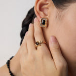 Tiger's Eye Stone Open Ring-Gembea Jewelry