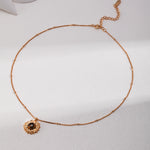 Sunflower Tiger's Eye Stone Necklace-Gembea Jewelry