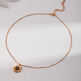 Sunflower Tiger's Eye Stone Necklace-Gembea Jewelry