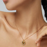 Sunflower Tiger's Eye Stone Necklace-Gembea Jewelry
