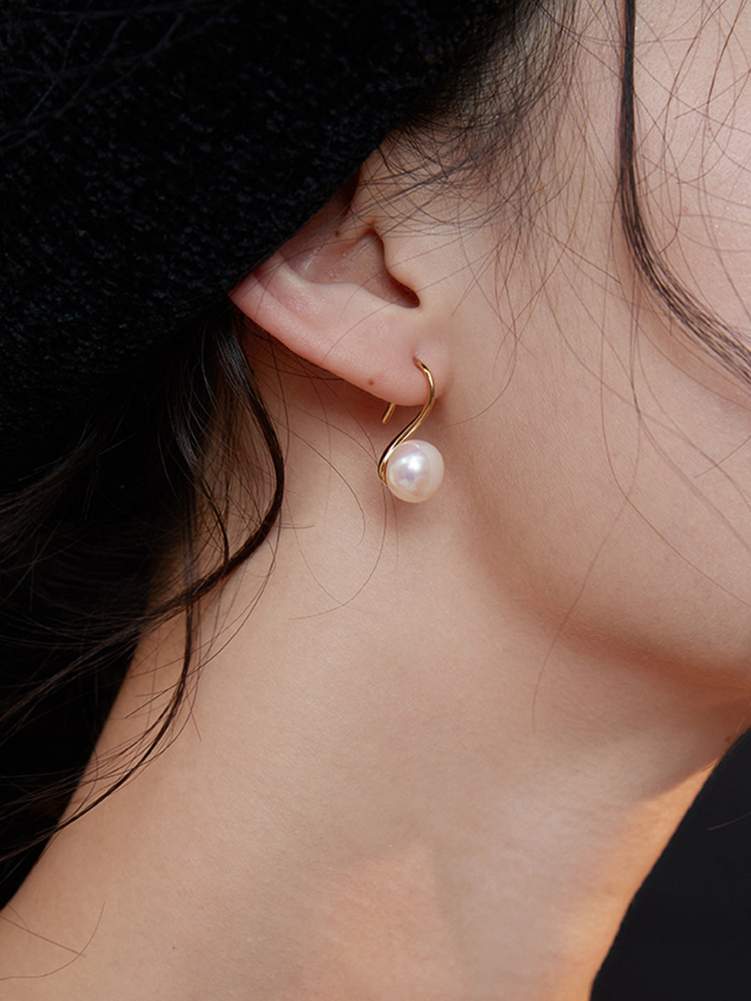 Freshwater Pearl Ear Hooks Earrings-Gembea Jewelry