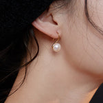 Freshwater Pearl Ear Hooks Earrings-Gembea Jewelry