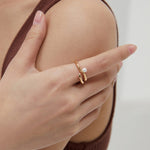 Minimalist Freshwater Pearl Open Ring-Gembea Jewelry