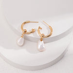 Baroque Pearl Drop Earrings-Gembea jewelry
