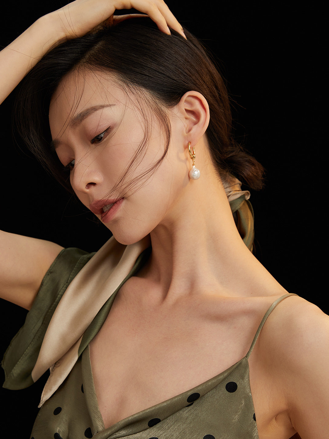Baroque Pearl Drop Earrings-Gembea jewelry