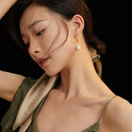 Baroque Pearl Drop Earrings-Gembea jewelry