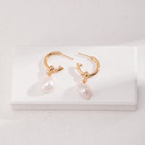 Baroque Pearl Drop Earrings-Gembea jewelry