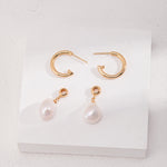 Baroque Pearl Drop Earrings-Gembea jewelry