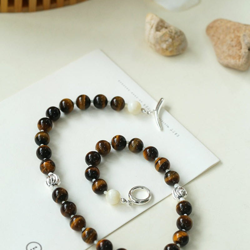 tiger's eye necklace-gembea jewelry