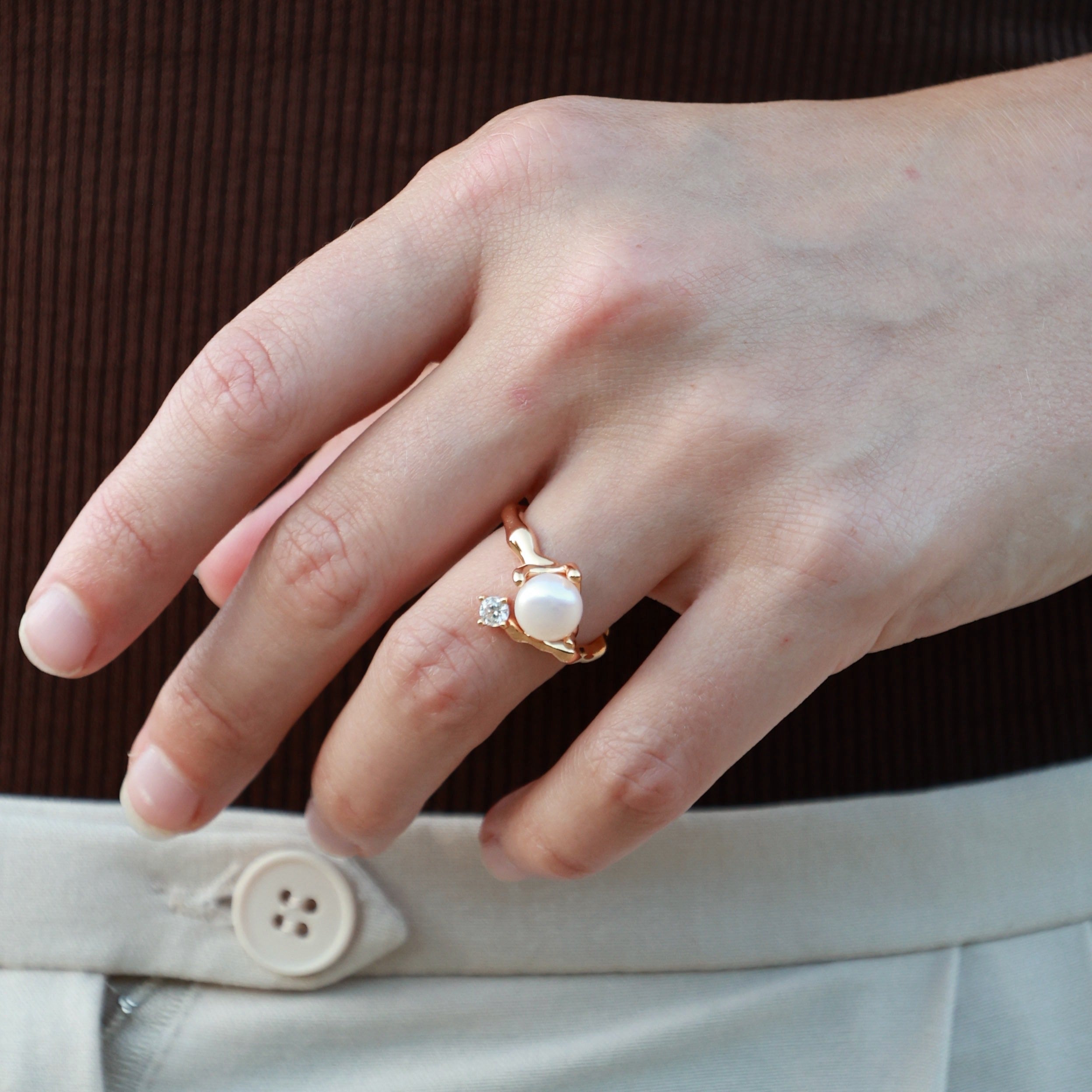 pearl ring from gembea jewelry