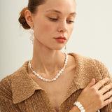 Rectangular Baroque Pearl Bracelet