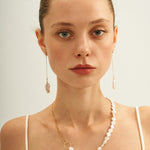 Double Chain Small Circle Baroque Pearl Necklace