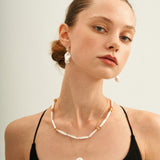 Round Baroque Pendant Chain Pearl Necklace