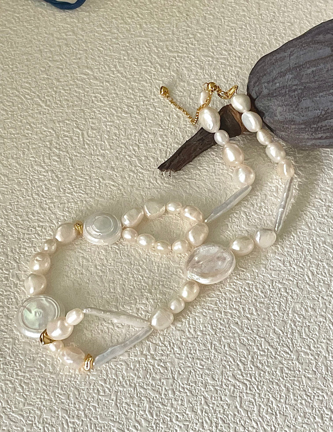 French Style Round Baroque Pearl Choker Necklace