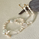 French Style Round Baroque Pearl Choker Necklace