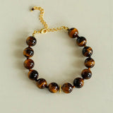 Tiger's Eye Beaded Bracelet gembea jewelry