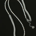 Pearl White Agate Long Necklace