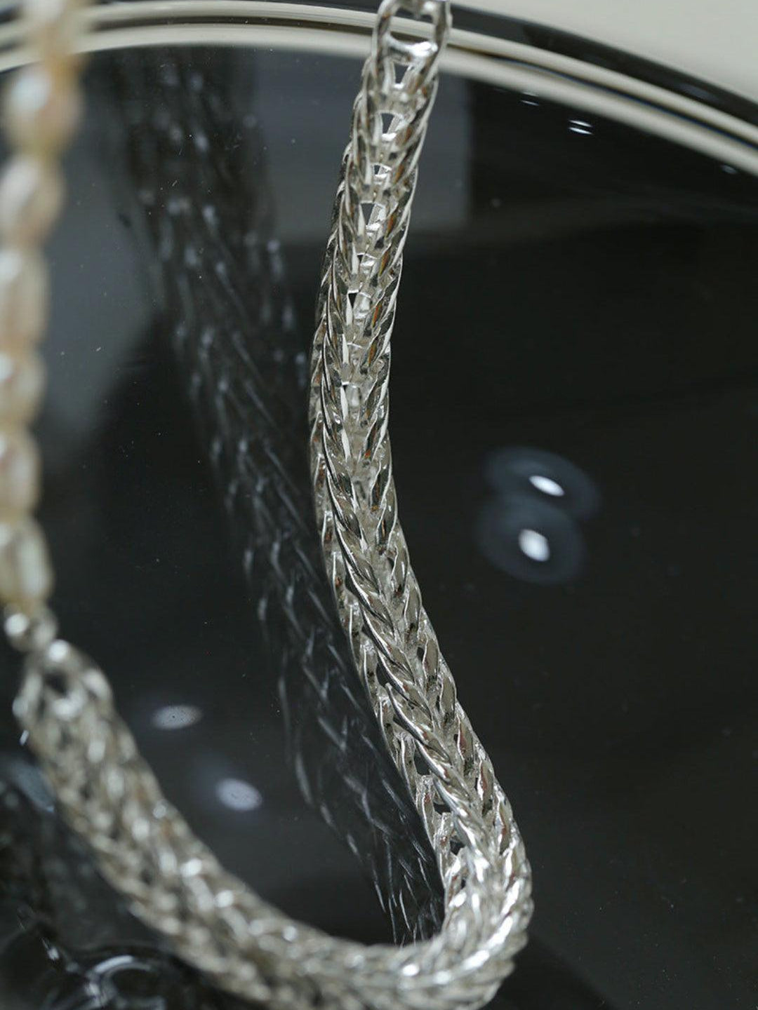 Pearl White Agate Long Necklace - Gembea Jewelry