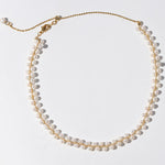 Pull Adjustable Pearl Braided Choker Necklace