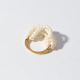 Hand-woven Multi-layer Small Rice Pearl Ring