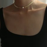 Simple Leaf Choker Necklace