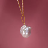 Baroque Pearl Pendant Long Necklace