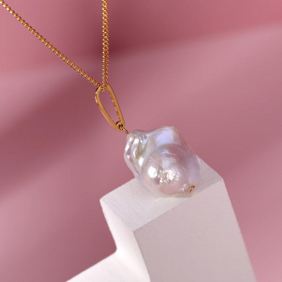 Baroque Pearl Pendant Long Necklace - Gembea Jewelry