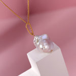 Baroque Pearl Pendant Long Necklace