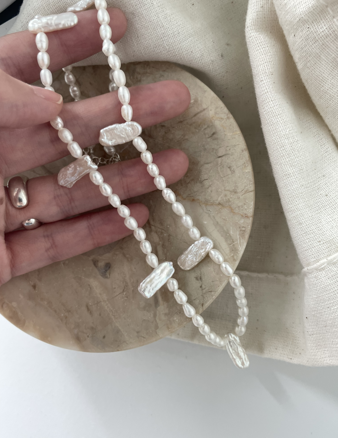 Baroque Freshwater Pearl Beaded Necklace