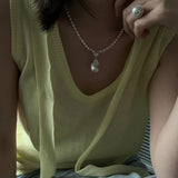 Baroque with Diamond Pearl Necklace