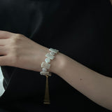 Square Round Beaded Baroque Pearl Bracelet