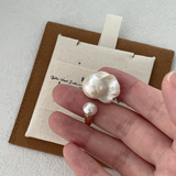 Large Baroque Pearl Open Rings