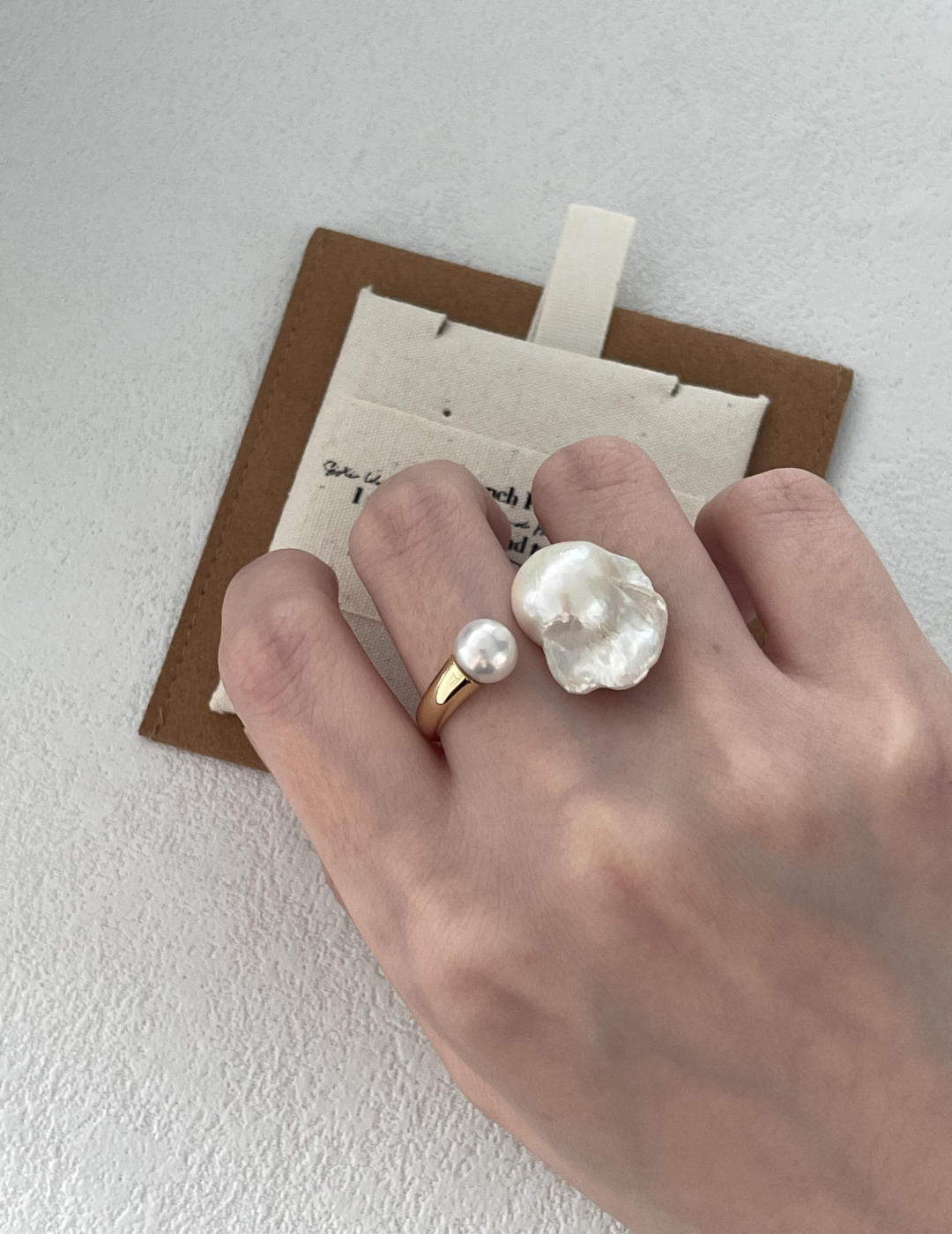 Large Baroque Pearl Open Rings