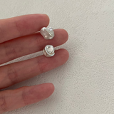 Simple Keshi Baroque Pearl Stud Earrings