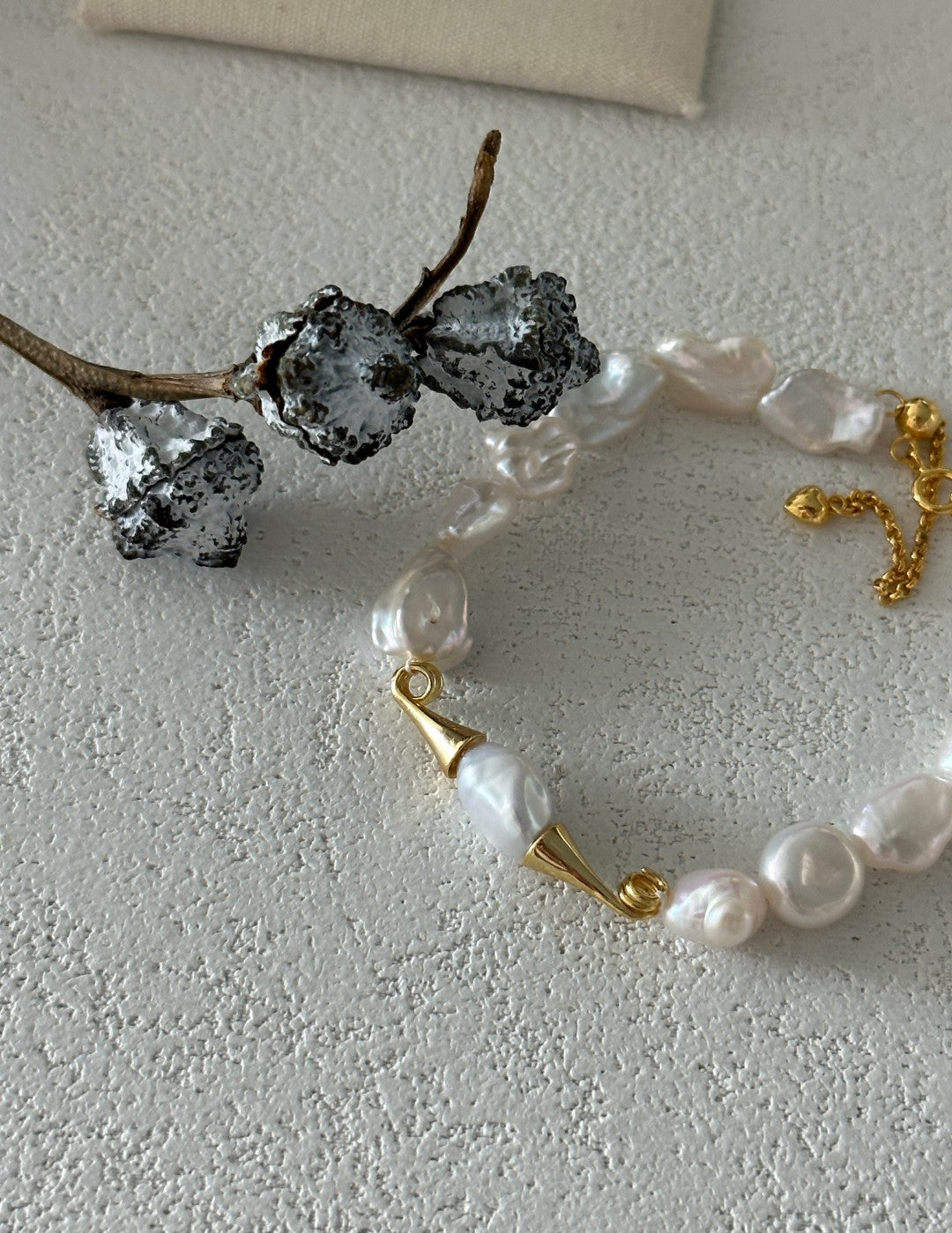 Moustache Baroque Pearl Bracelet