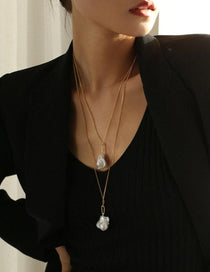 Baroque Pearl Pendant Long Necklace - Gembea Jewelry