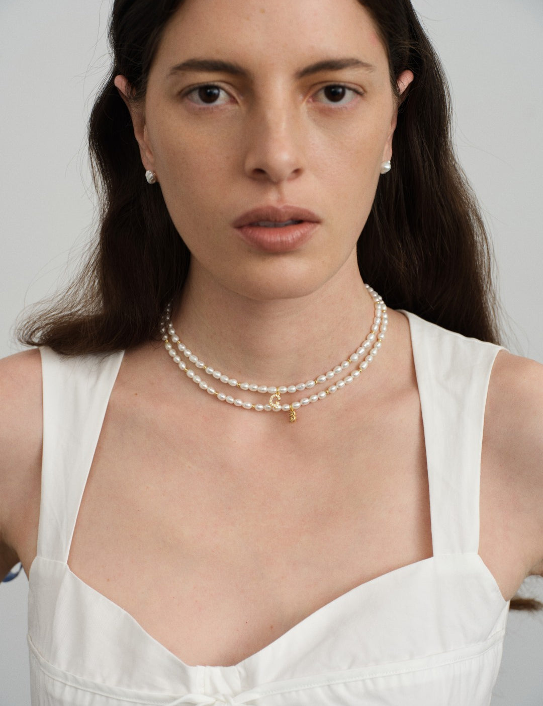 26 Letter Initial Pearl Necklace gembea jewelry